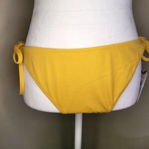 Shade & Shore Womens Bikini Bottom, XL, Yellow with side Ties